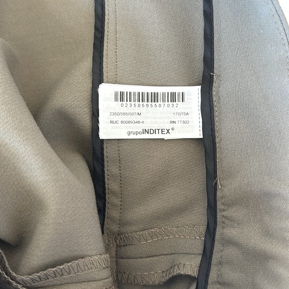 Brand New w Tags! ZARA Dark Khaki Double Belt Skirt-Shorts Size M - Picture 7 of 7